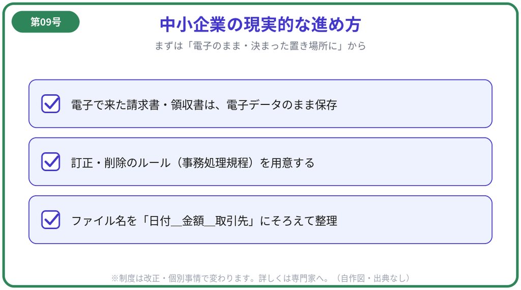 図解2:中小企業の現実的な進め方チェック